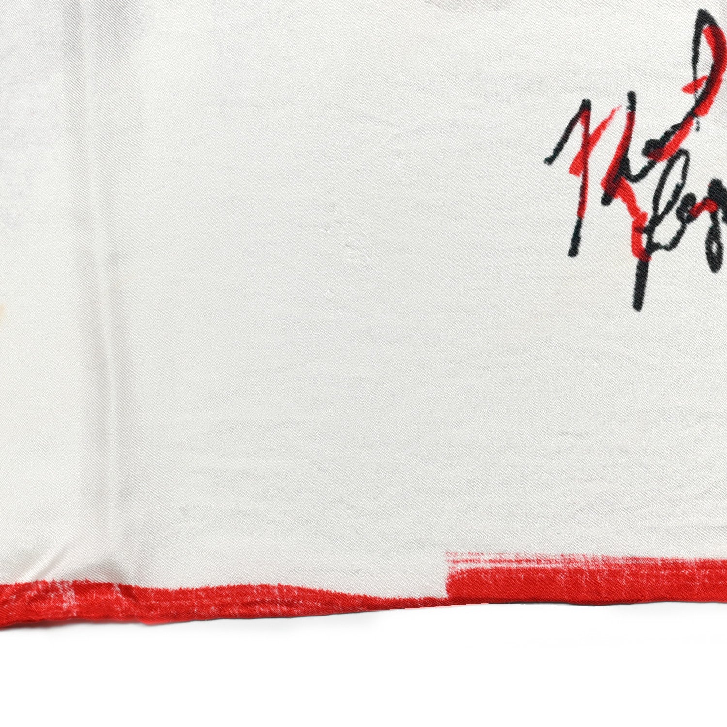 Chanel Silk Front Row Only Square Scarf Red 4 of 4