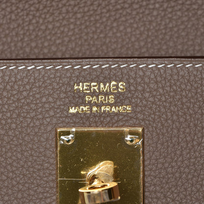 Hermes Togo Kelly Retourne 35 Etoupe 19 of 34