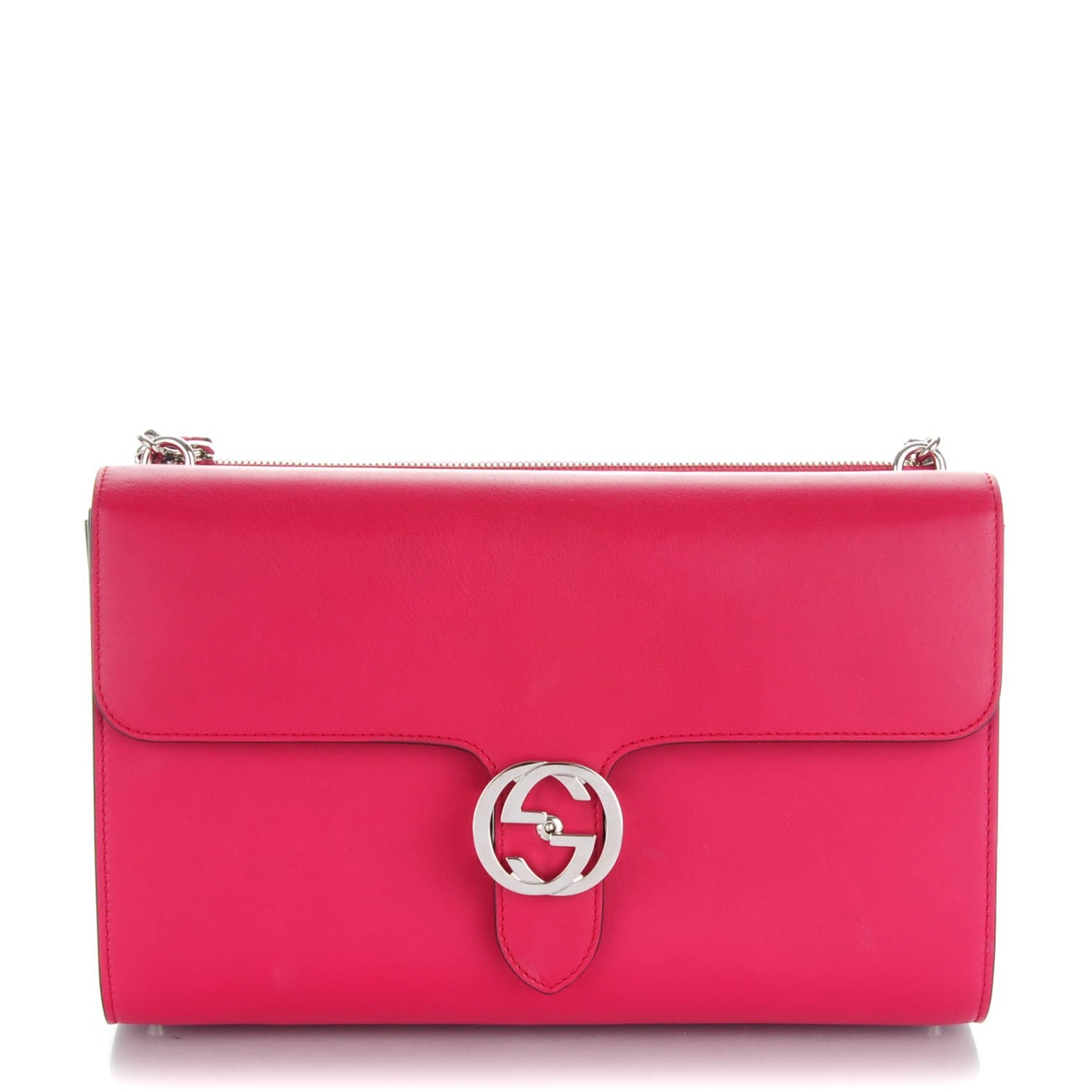 Gucci Moon Calfskin Medium Interlocking G Shoulder Bag Petunia 1 of 7
