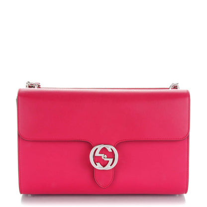 Gucci Moon Calfskin Medium Interlocking G Shoulder Bag Petunia 1 of 7