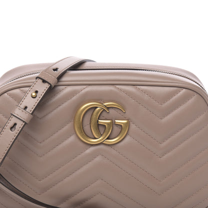 Gucci Calfskin Matelasse Small GG Marmont Chain Shoulder Bag Porcelain Rose 10 of 11