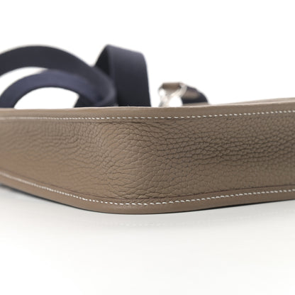 Hermes Taurillon Clemence Amazone Evelyne TPM Etoupe Bleu Indigo 9 of 11
