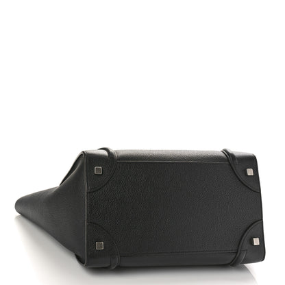 Celine Drummed Calfskin Mini Luggage Black 4 of 12