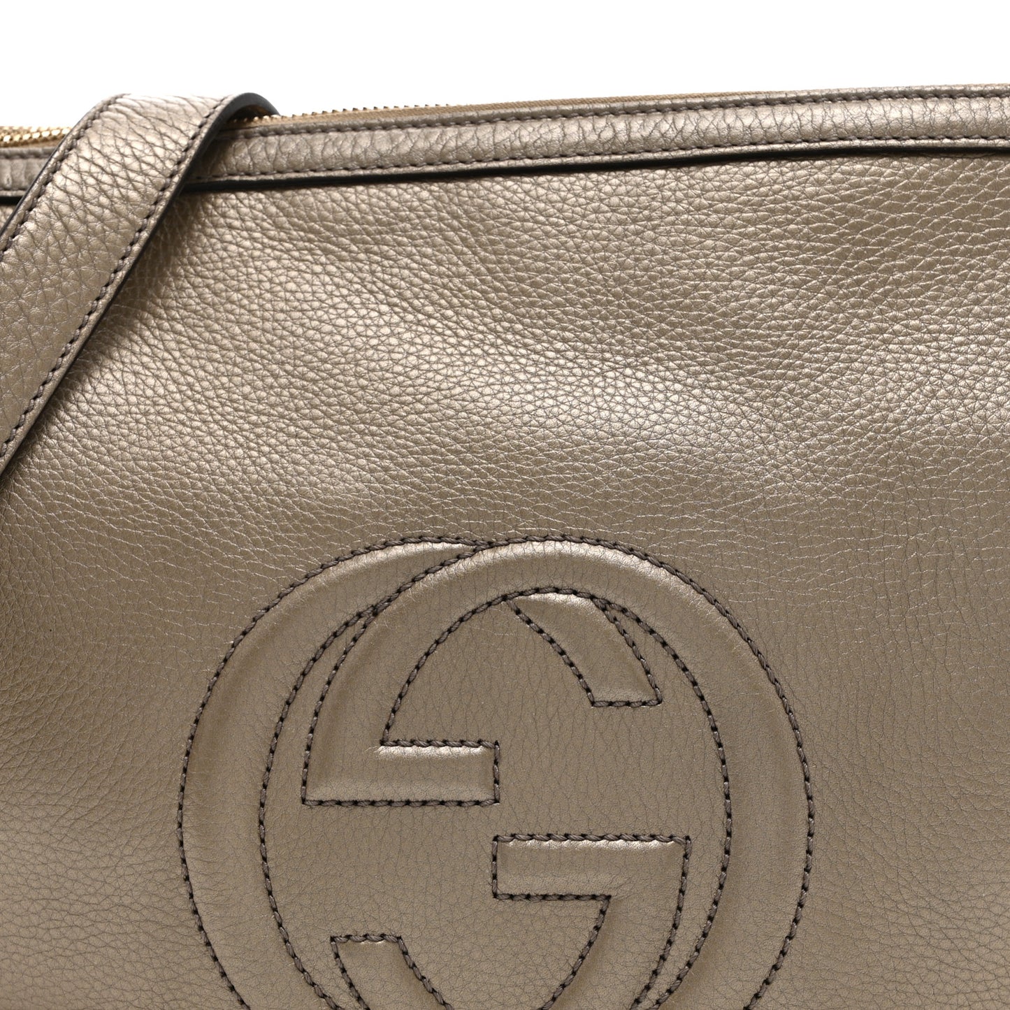 Pebbled Calfskin Small Soho Hobo Fango