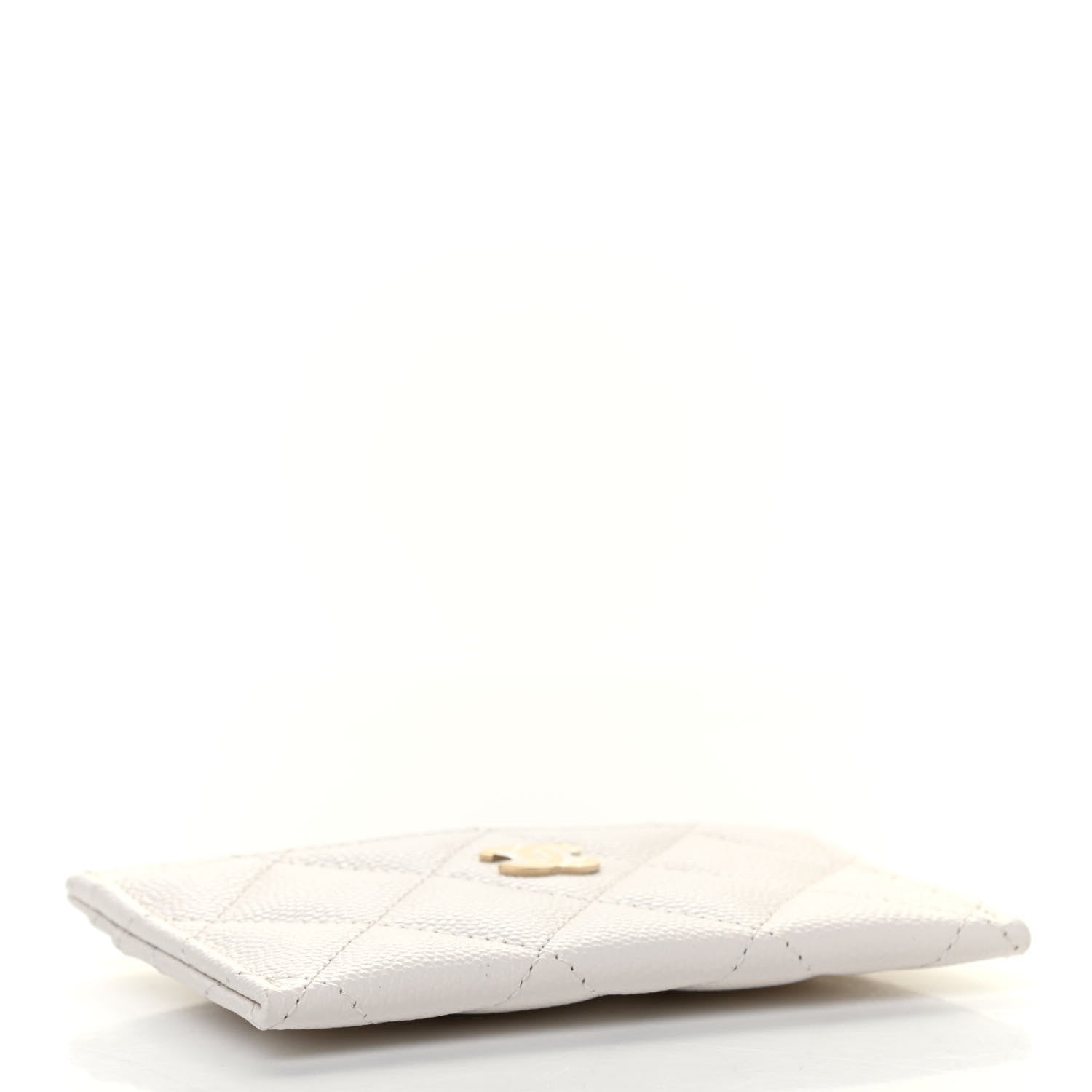 Chanel Caviar Quilted Card Holder White 4 of 9