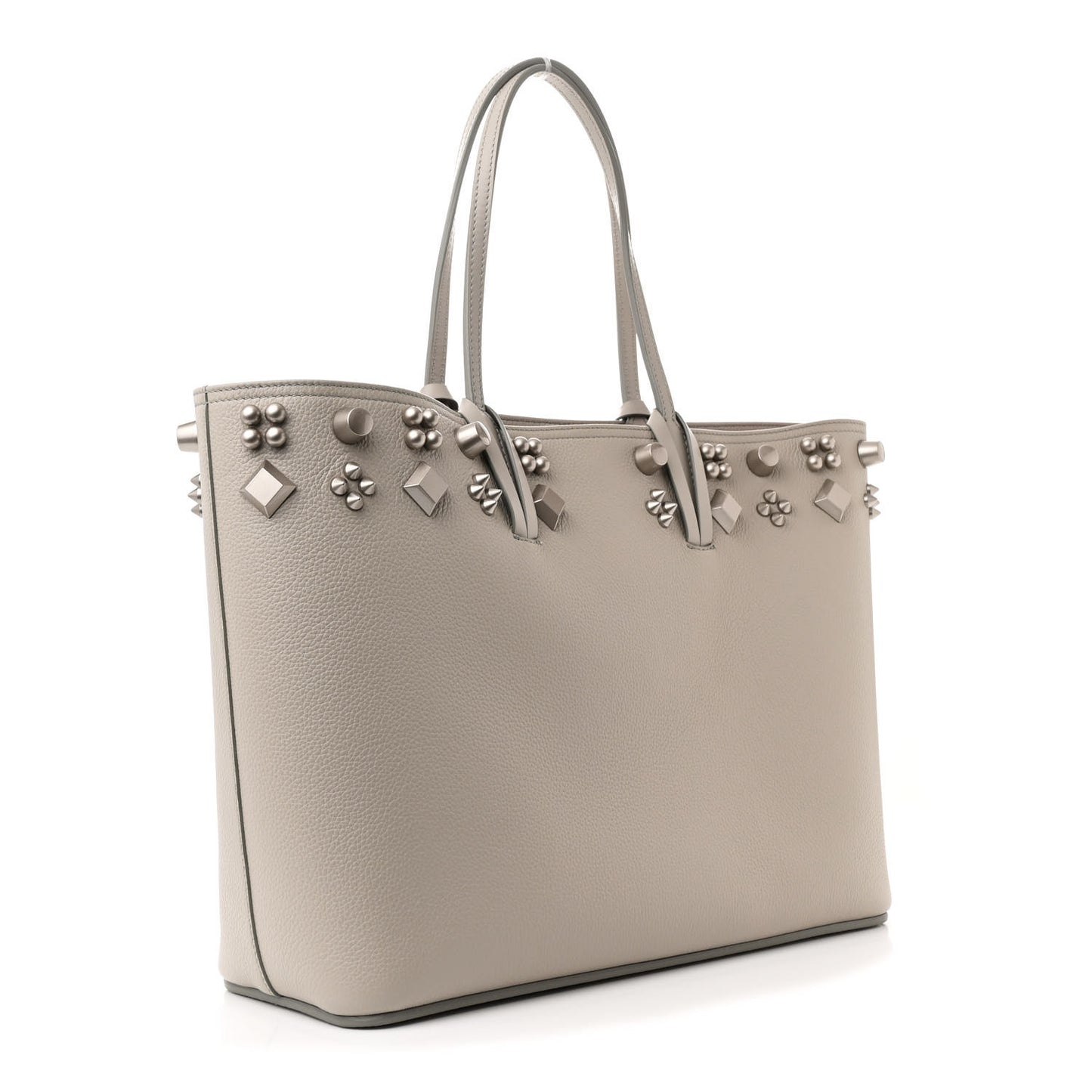 Calfskin Empire Spike Studded East West Cabata Tote Goose