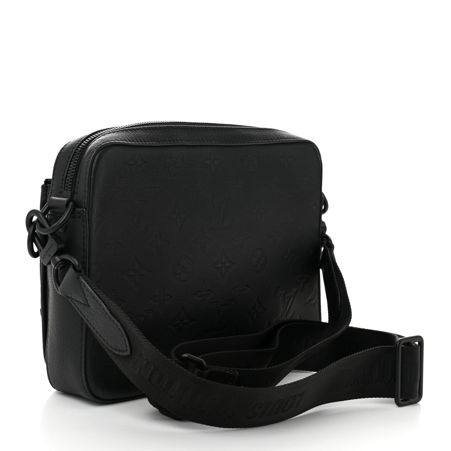 Calfskin Monogram Shadow Trio Messenger Black