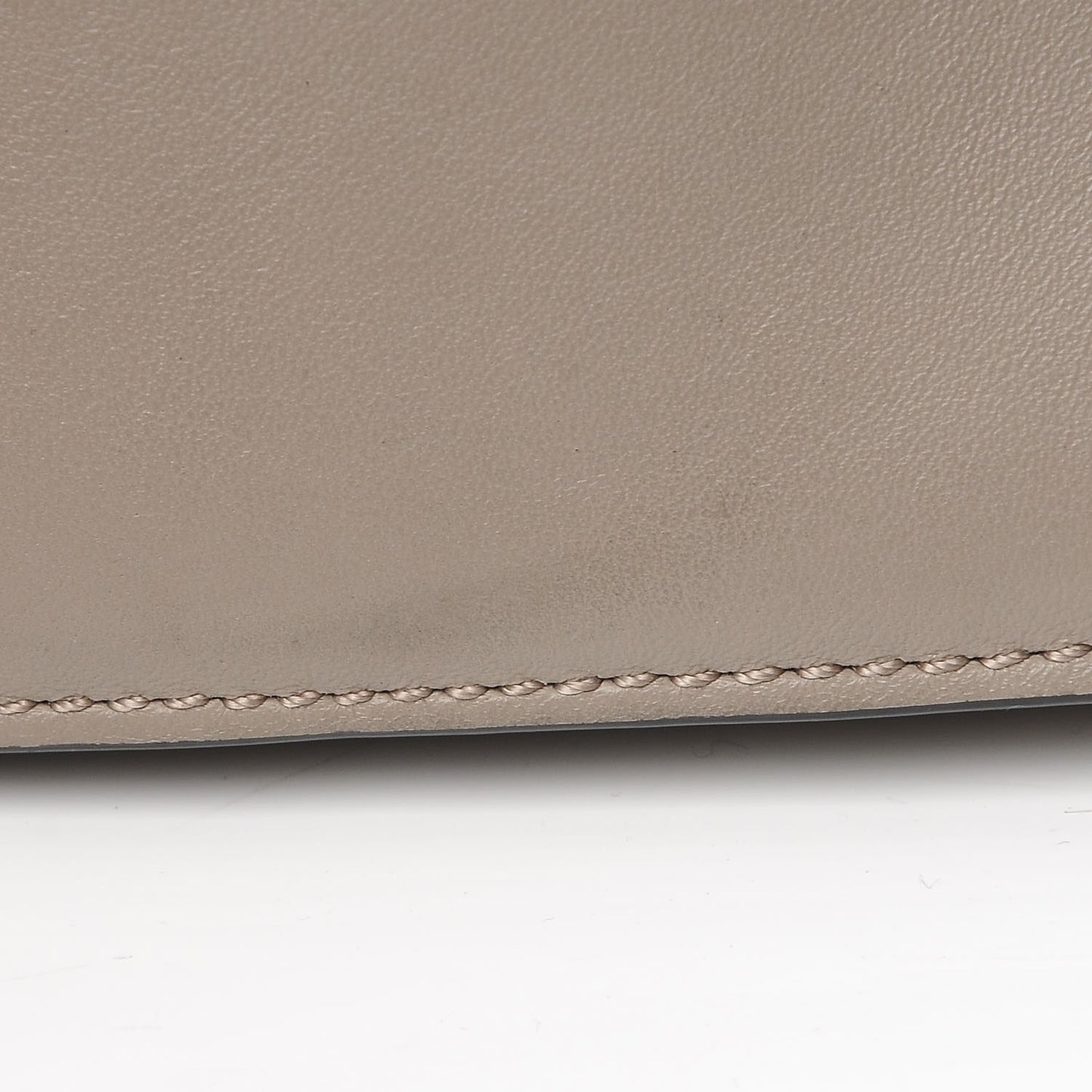 Suede Calfskin Small Faye Shoulder Bag Motty Grey