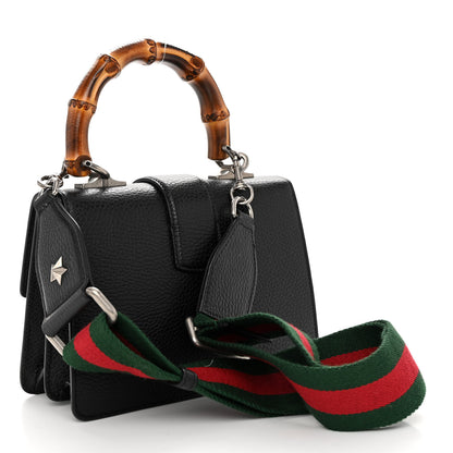 Gucci Dollar Calfskin Crystal Web Mini Dionysus Bamboo Top Handle Bag Black Black Diamond 3 of 9