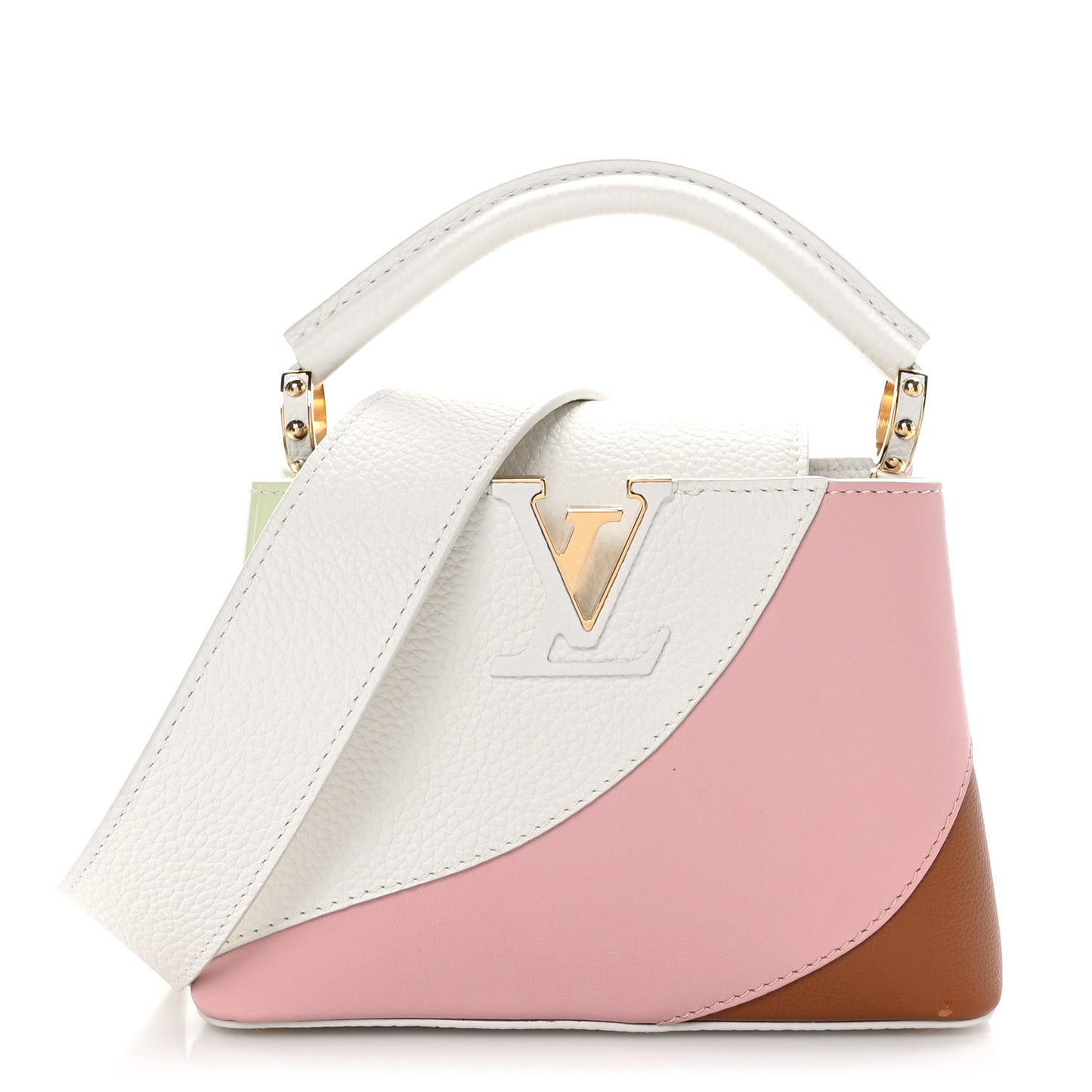 Taurillon Calfskin Patent Gelato Mini Capucines Fraise Pink