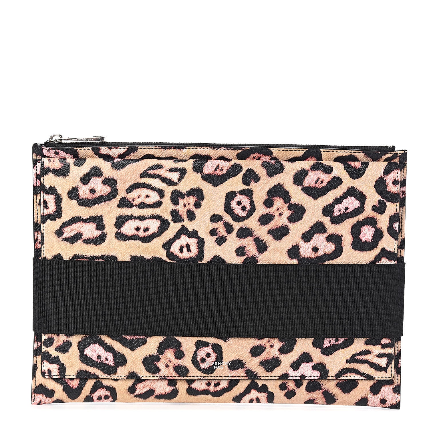 Givenchy Coated Canvas Jaguar Print Large Pouch 1 of 7