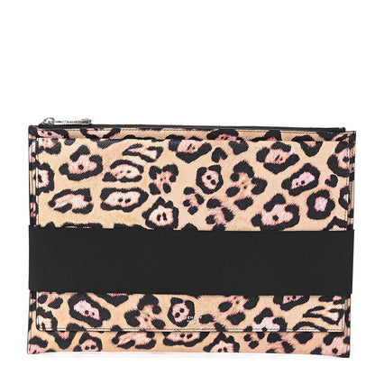 Givenchy Coated Canvas Jaguar Print Large Pouch 1 of 7