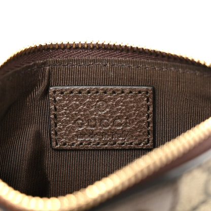 Gucci GG Supreme Monogram Web Ophidia Zip Key Pouch Brown 7 of 9
