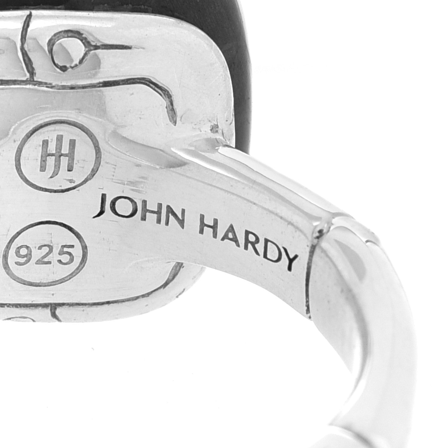 John Hardy Sterling Silver Blue Labradorite Bamboo Orb Ring 54 7 4 of 5