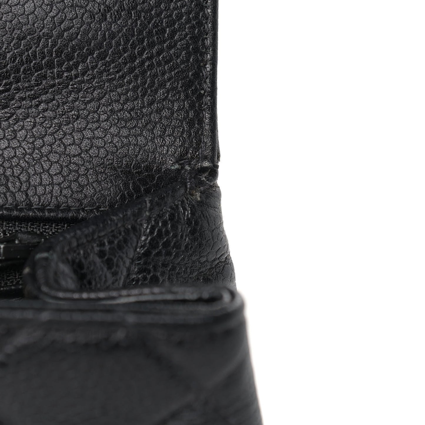 Caviar Quilted Jumbo Kelly Flap Black
