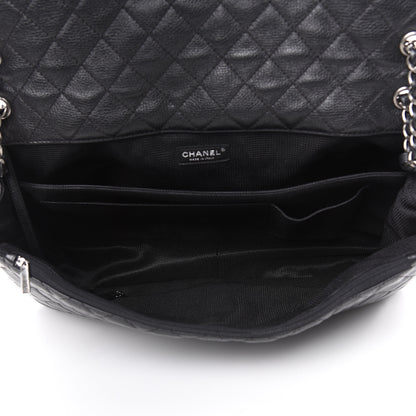Chanel Calfskin Quilted XXL Travel Flap Bag Black 5 of 9