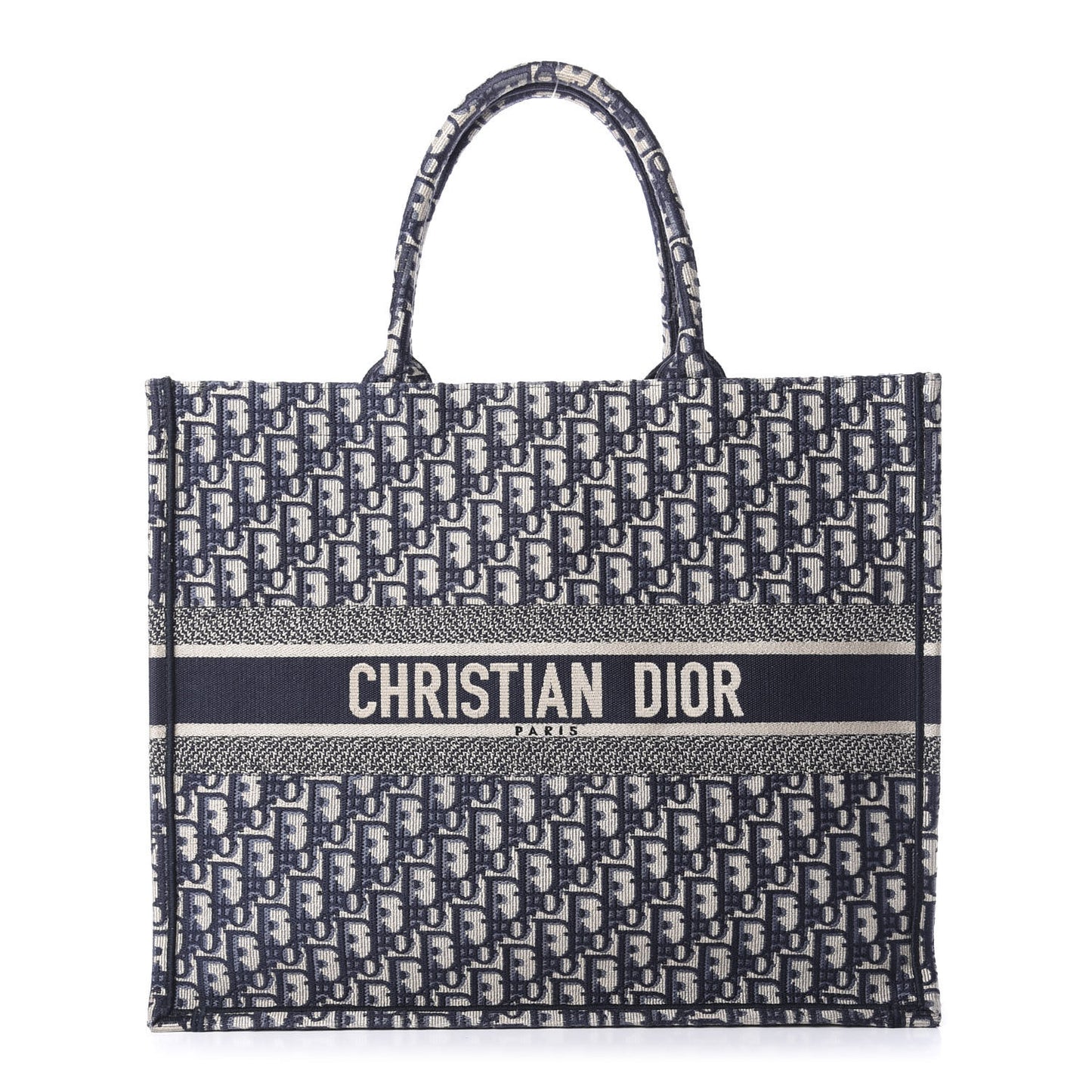 Oblique Book Tote Blue Multicolor