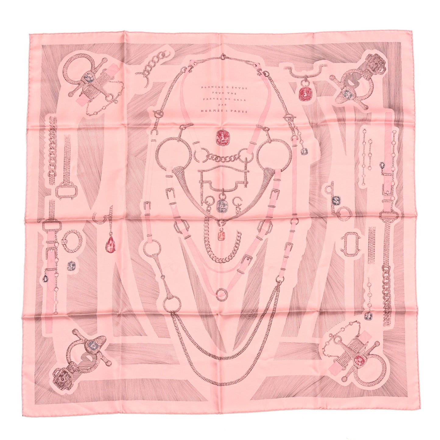 Silk Our Line Etude Pour Une Parure De Gala Scarf 90 Rose Ballerine Taupe Framboise
