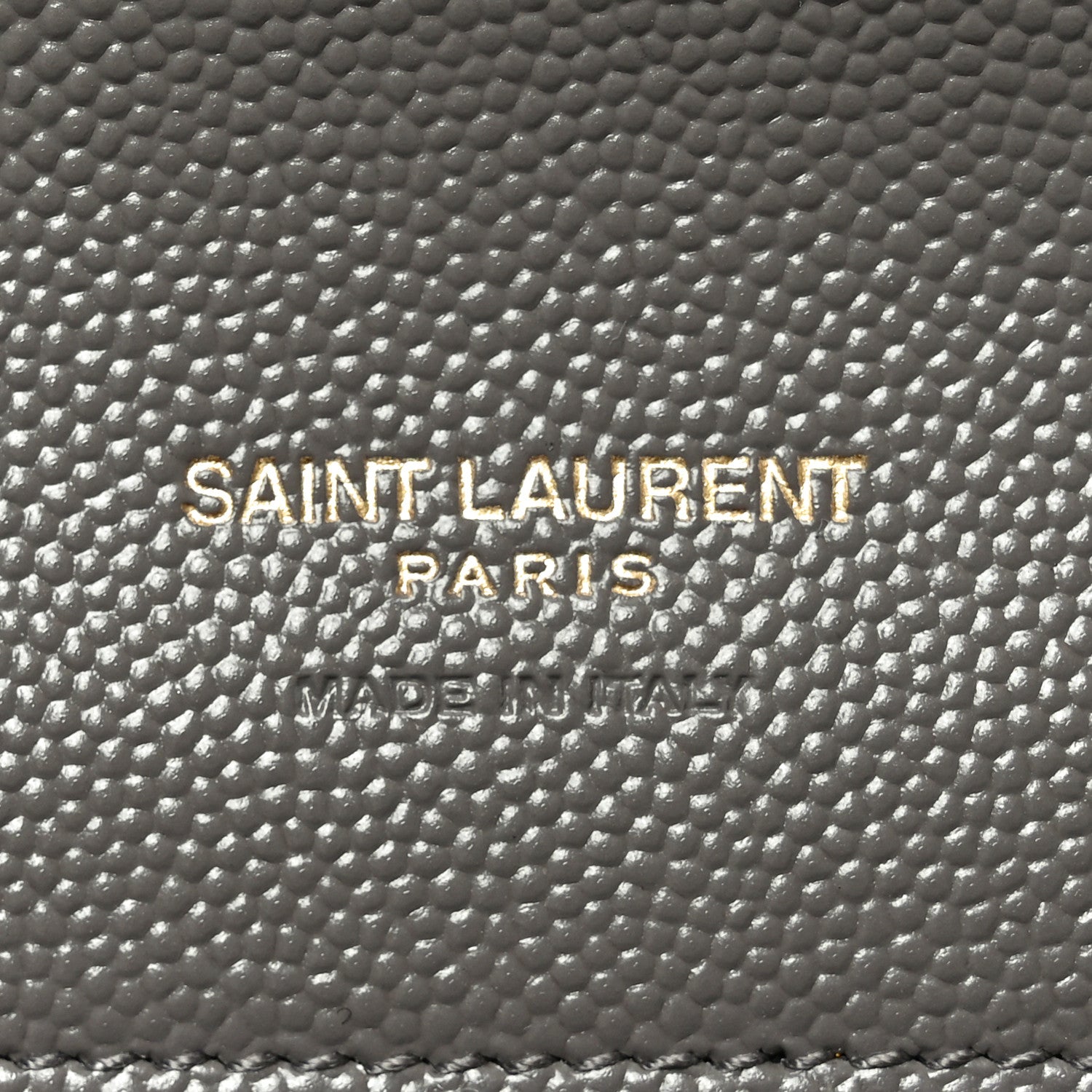 Saint Laurent Grain De Poudre Matelasse Chevron Monogram Envelope Clutch Fog 6 of 11