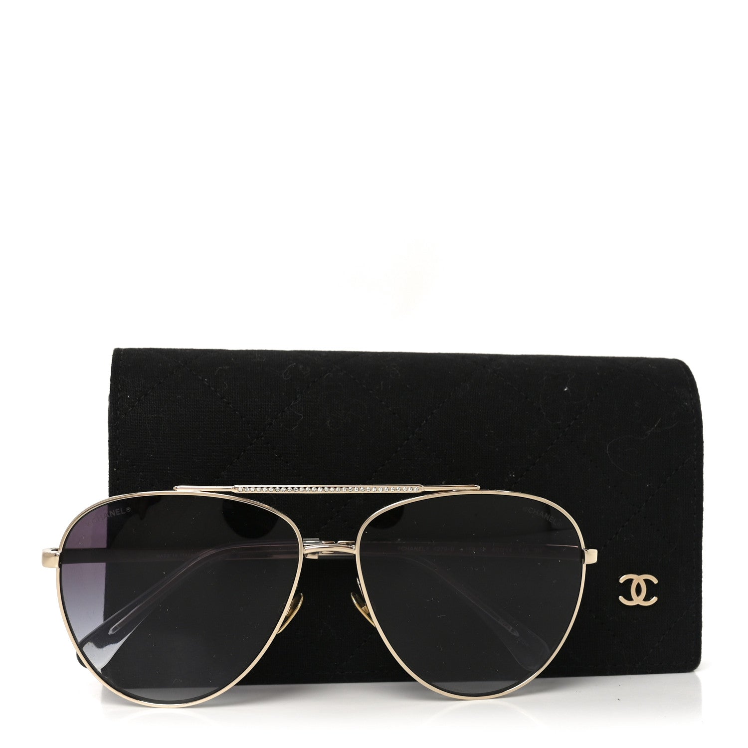 Chanel Metal Aviator Sunglasses 4279-B Gold 7 of 7