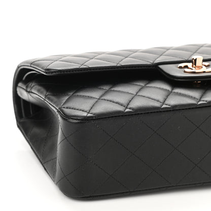 Chanel Lambskin Quilted Medium Double Flap Black 9 of 11