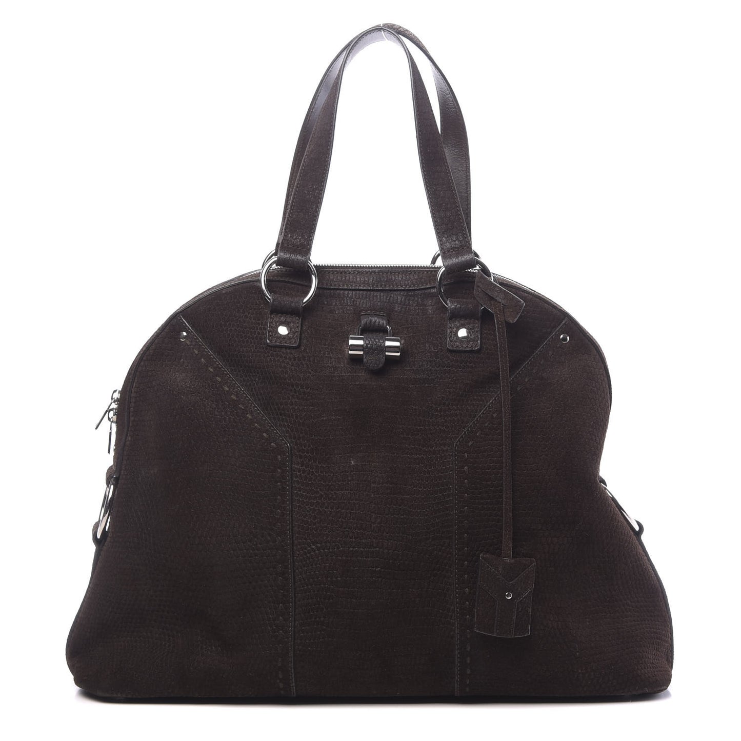 Nubuck Lizard Embossed Oversized Muse Brown