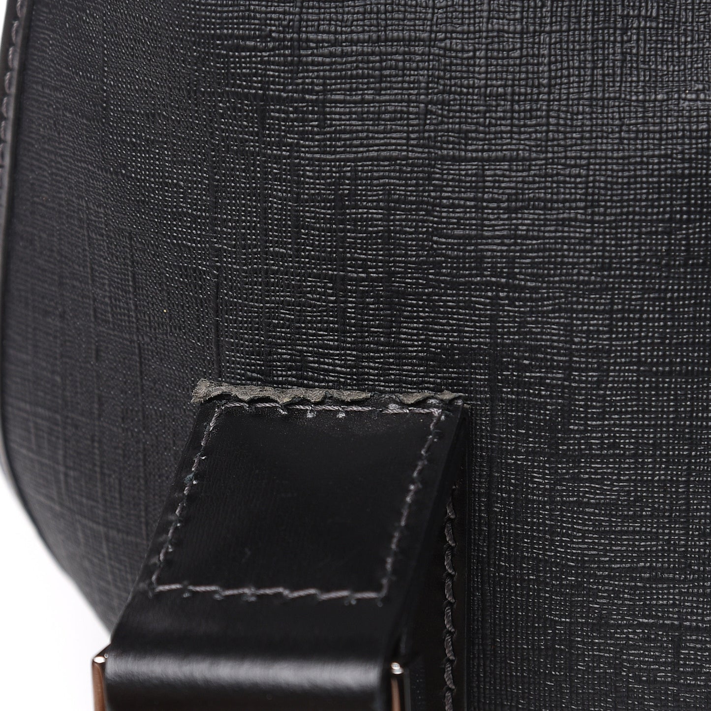 Coated Canvas Interlocking G Double Buckle Backpack Black