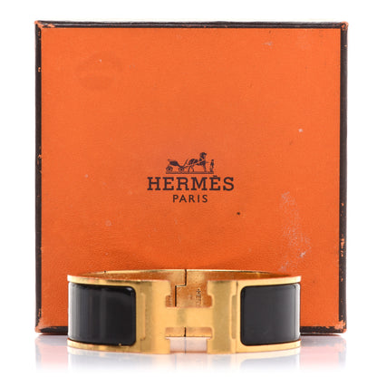 Hermes Enamel Wide Clic Clac H Bracelet PM Black 8 of 8