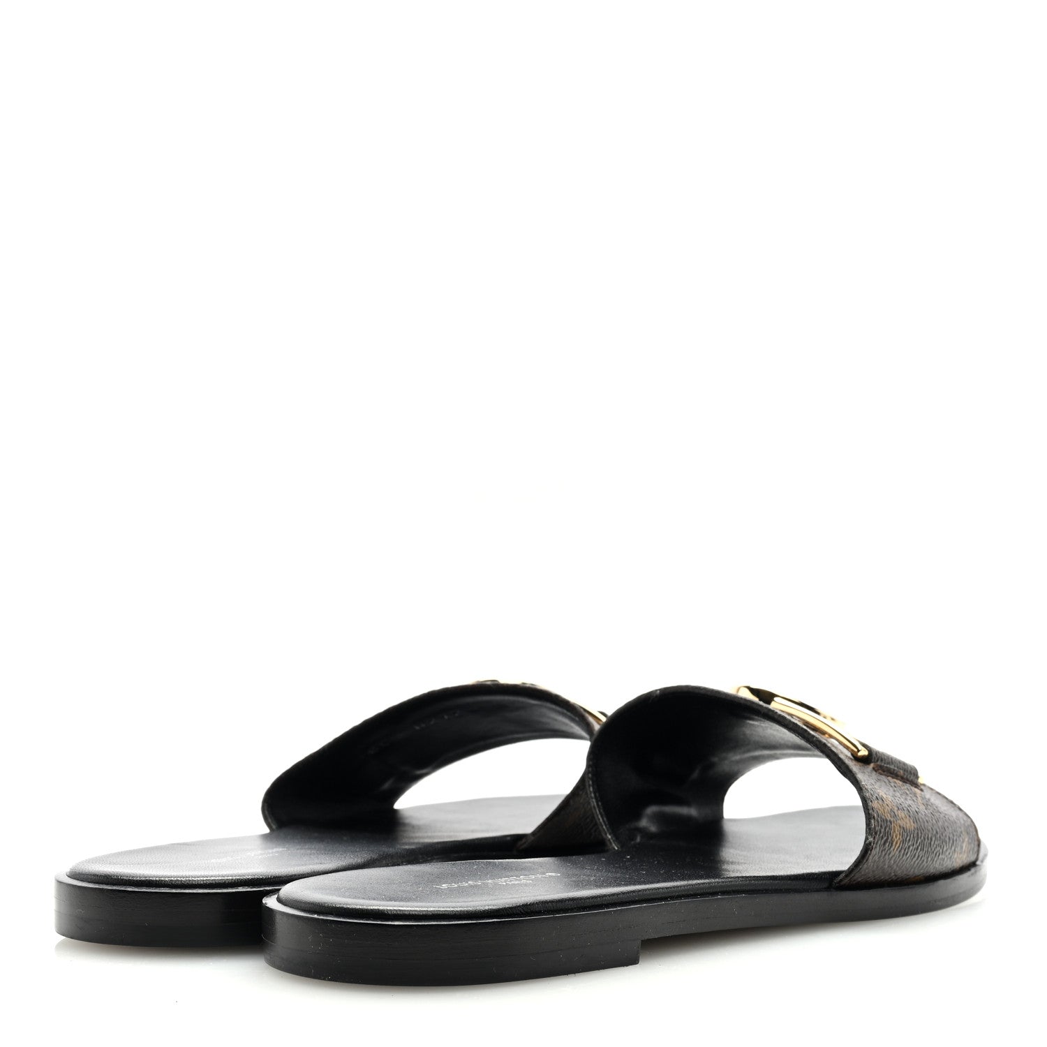 Louis Vuitton Patent Monogram Lock It Flat Mules 38 4 of 8