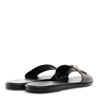 Louis Vuitton Patent Monogram Lock It Flat Mules 38 4 of 8