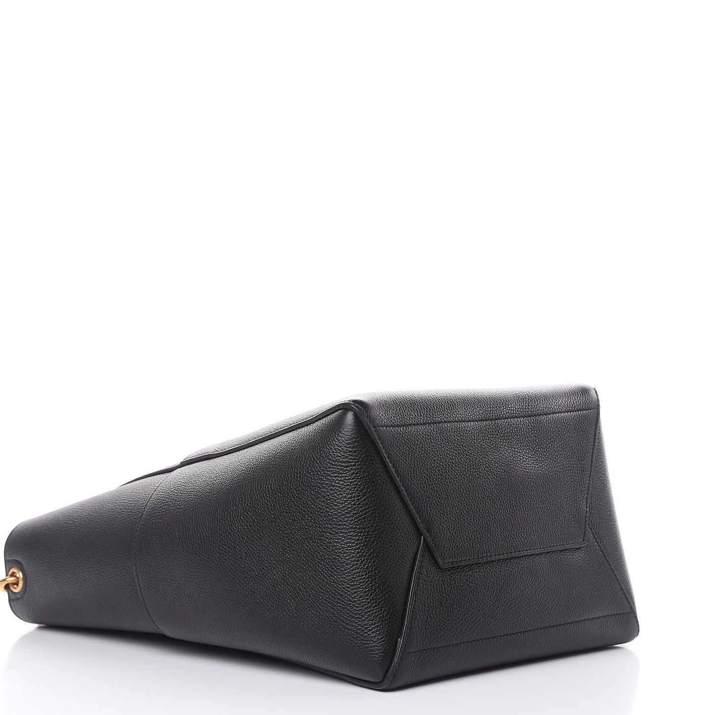 Soft Grained Calfskin Sangle Bucket Bag Black