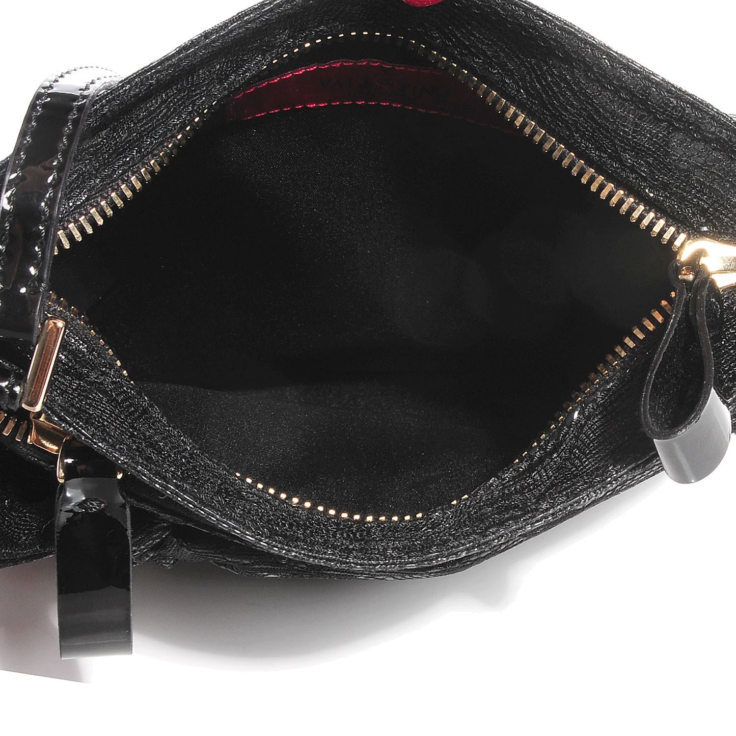 Lace Bow Crossbody Bag Black