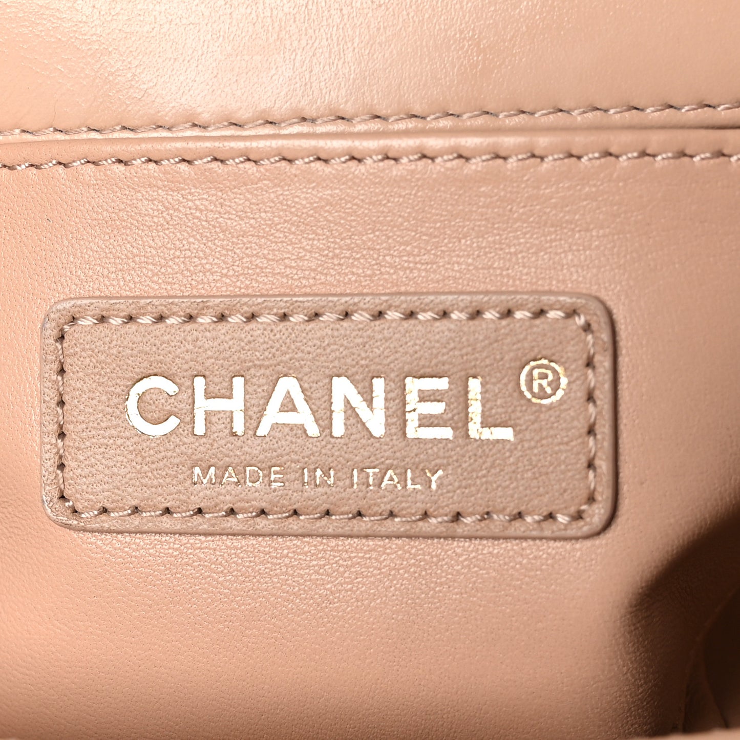 Calfskin Quilted Mini Perfect Fit Flap Beige