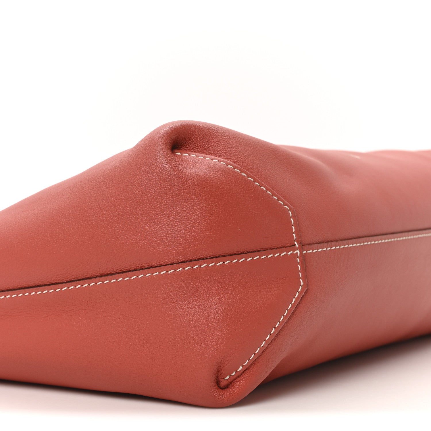 Hermes Taurillon Clemence Swift Double Sens 45 Reversible Tote Sanguine Rouge Pivoine 8 of 15