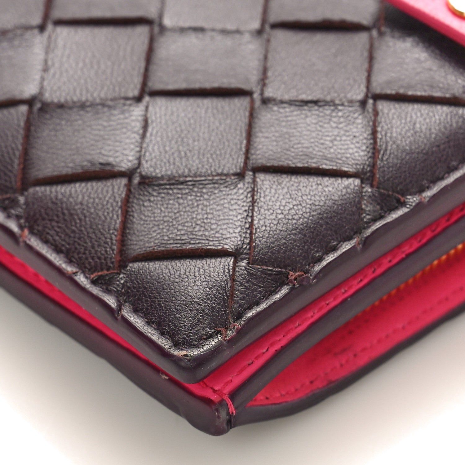 Bottega Veneta Nappa Intrecciato Bifold Zip Wallet Grape Bonbon 8 of 9