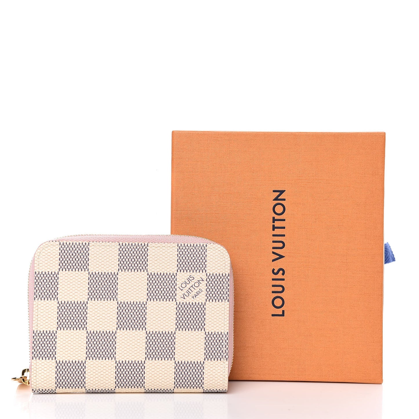 Damier Azur Zippy Coin Purse Rose Ballerine