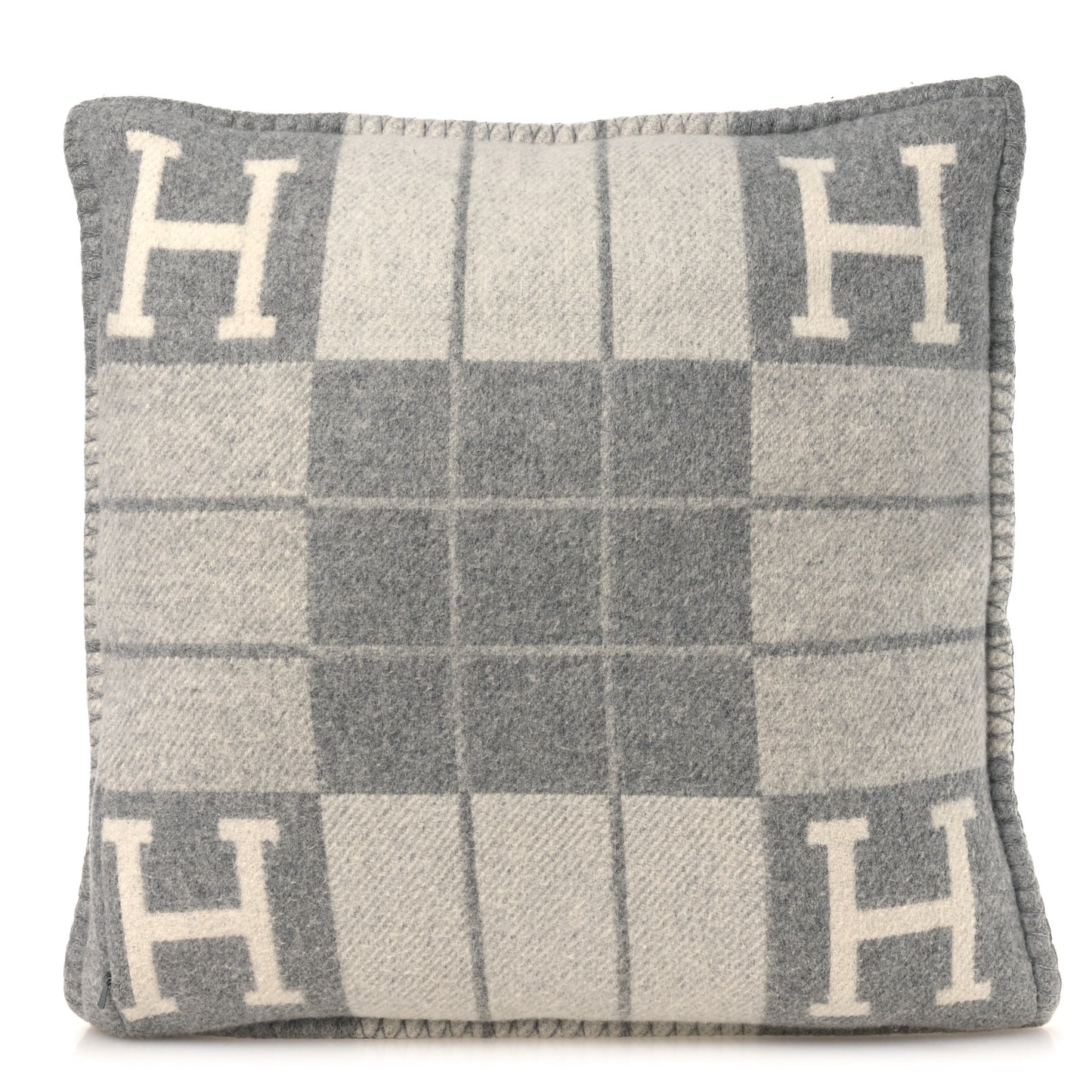 Wool Cashmere Avalon III Pillow PM Ecru Gris Clair