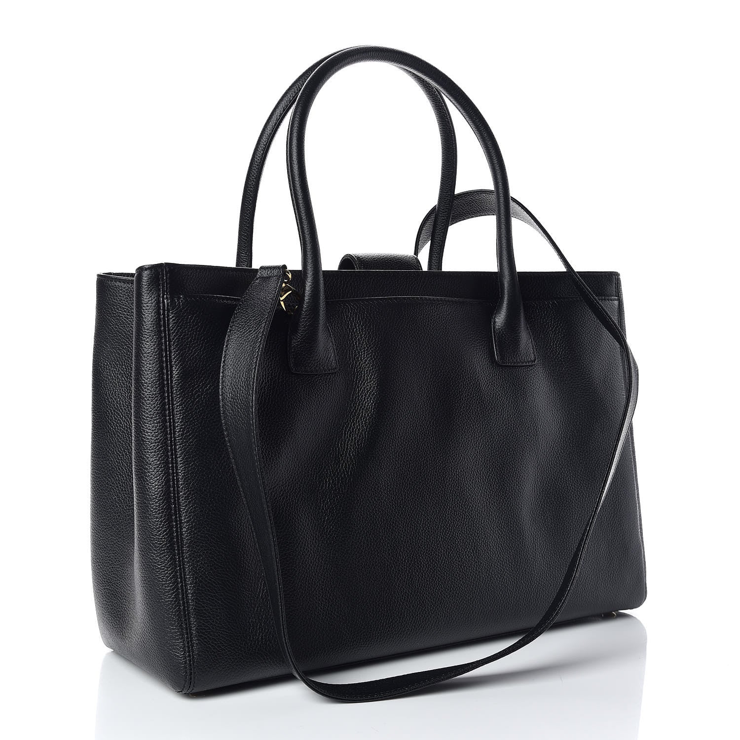 Chanel Calfskin Cerf Shopper Tote Black 3 of 10