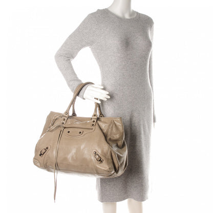 Balenciaga Agneau Classic Hardware Large Sunday Tote Papyrus 2 of 8