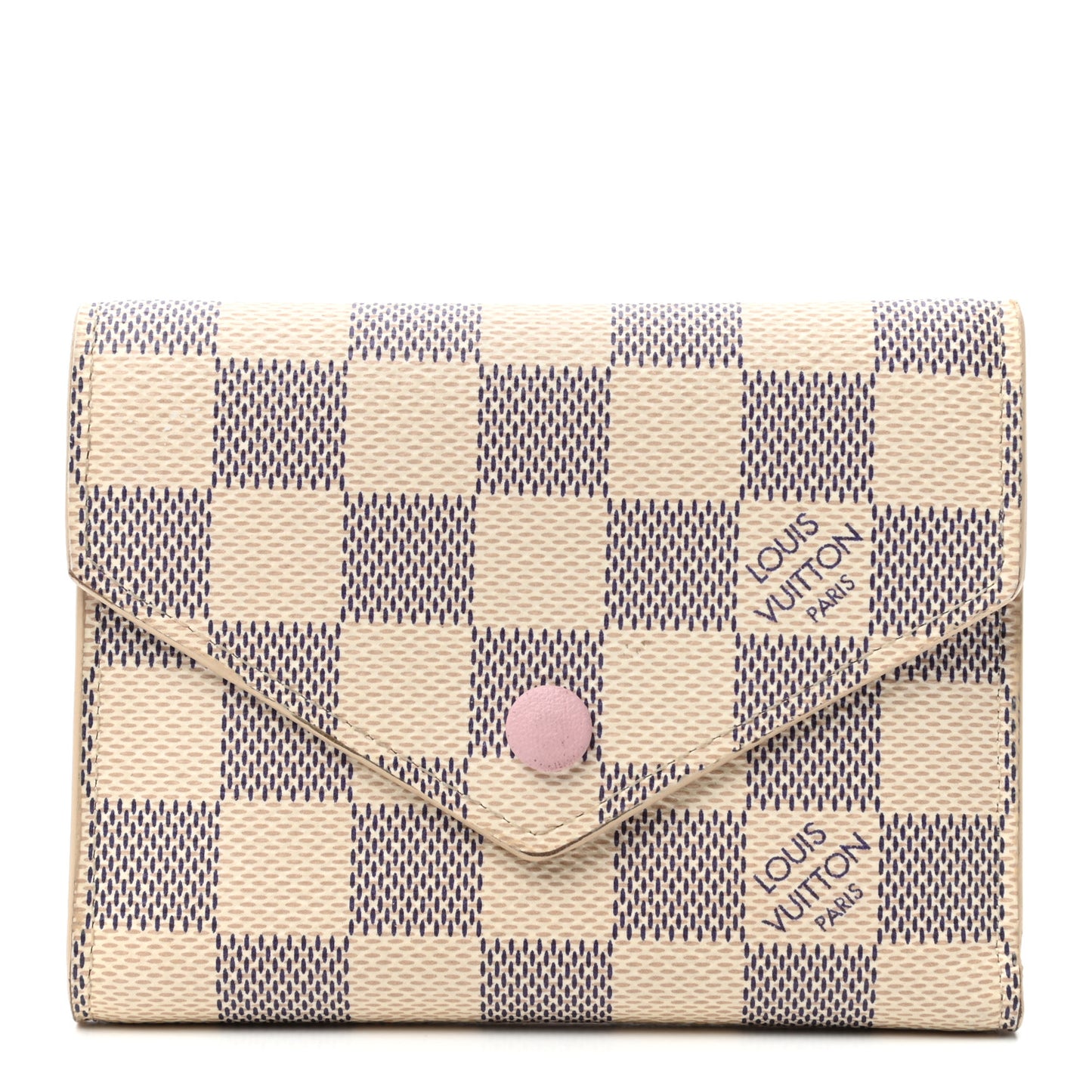 Damier Azur Victorine Wallet Rose Ballerine