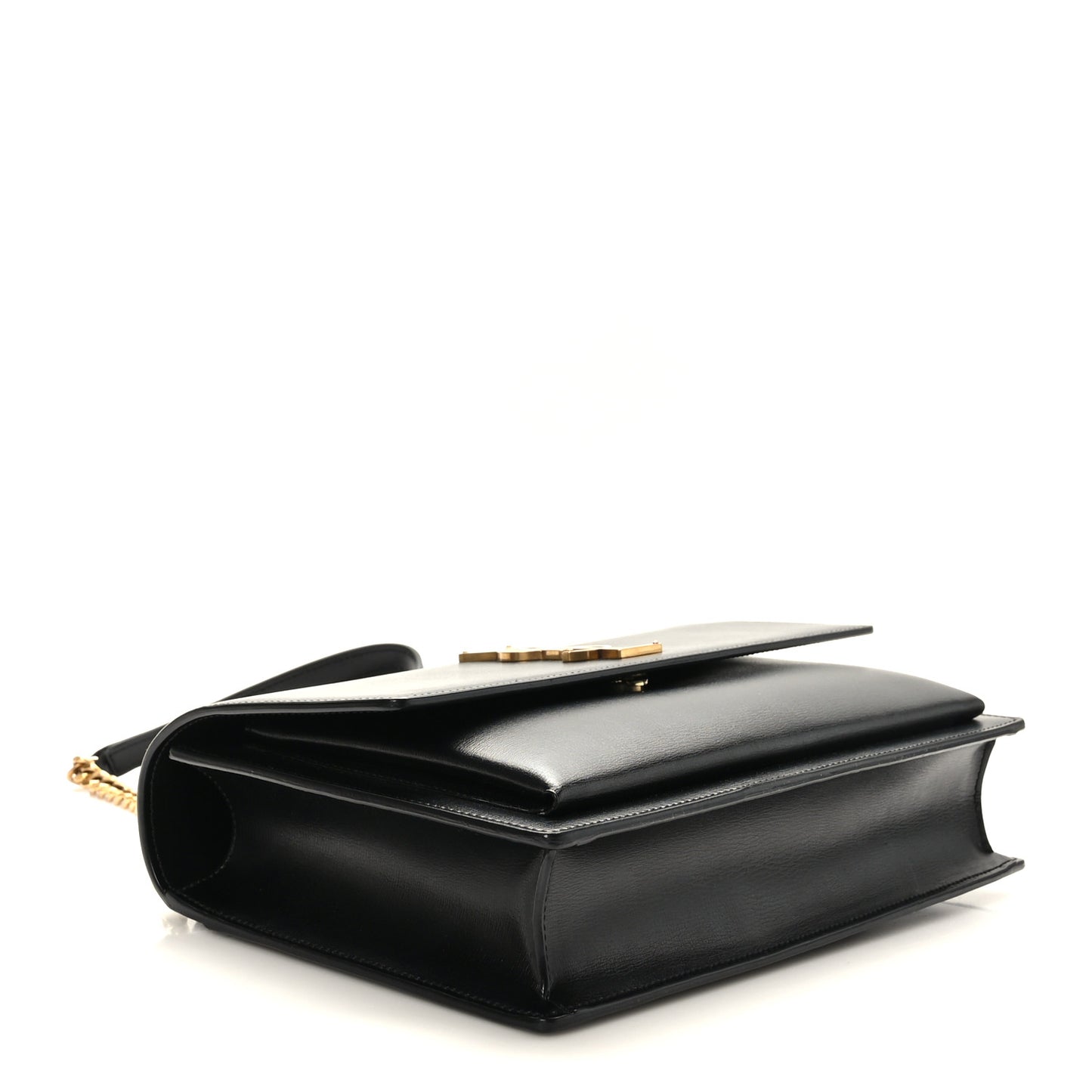 Smooth Calfskin Medium Monogram Sunset Satchel Black