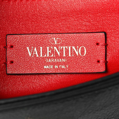 Valentino Garavani Smooth Calfskin Medium Vring Shoulder Bag Rouge Pur Cerise Black 6 of 10