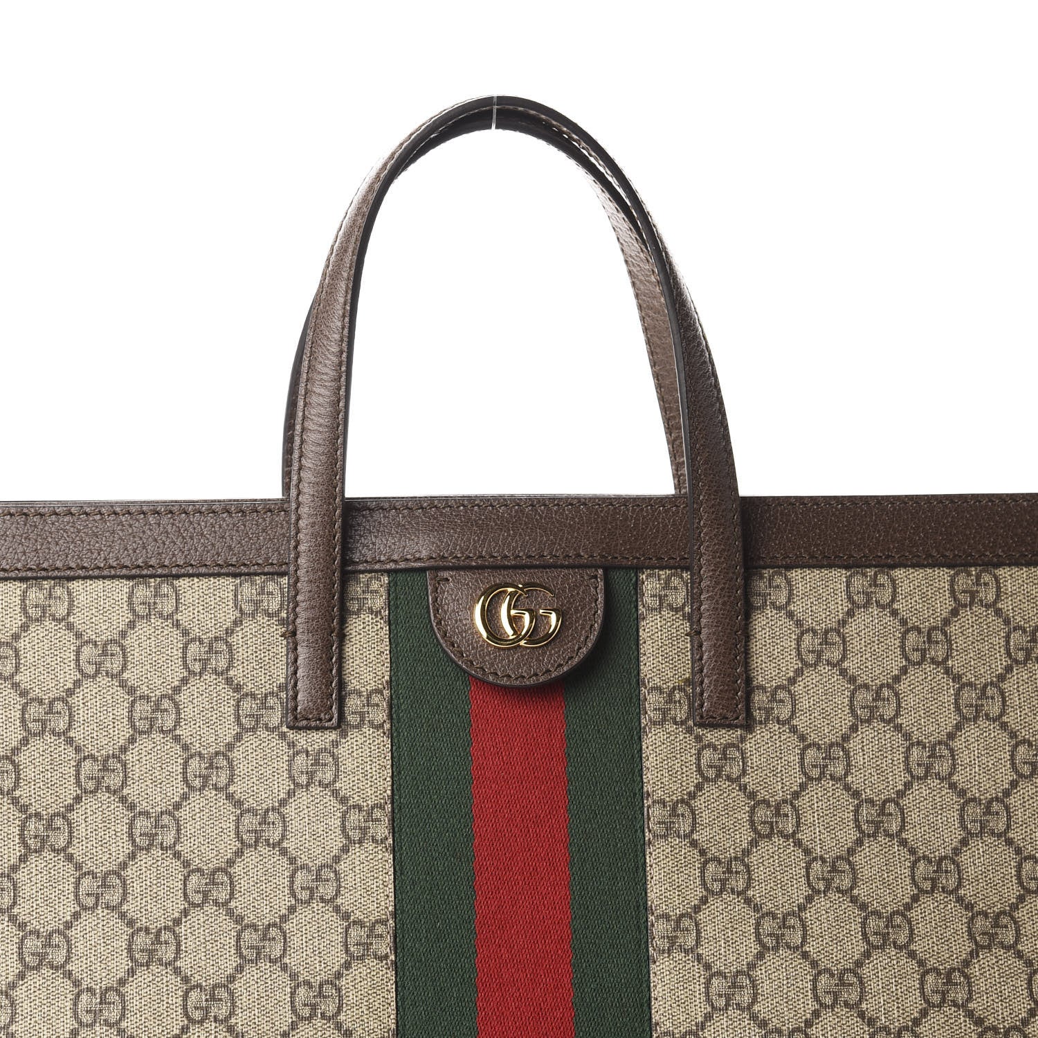Gucci GG Supreme Monogram Web Ophidia Vertical Tote Brown 10 of 10