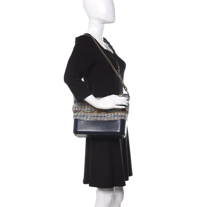 Chanel Tweed Calfskin Medium Gabrielle Hobo Blue 2 of 11