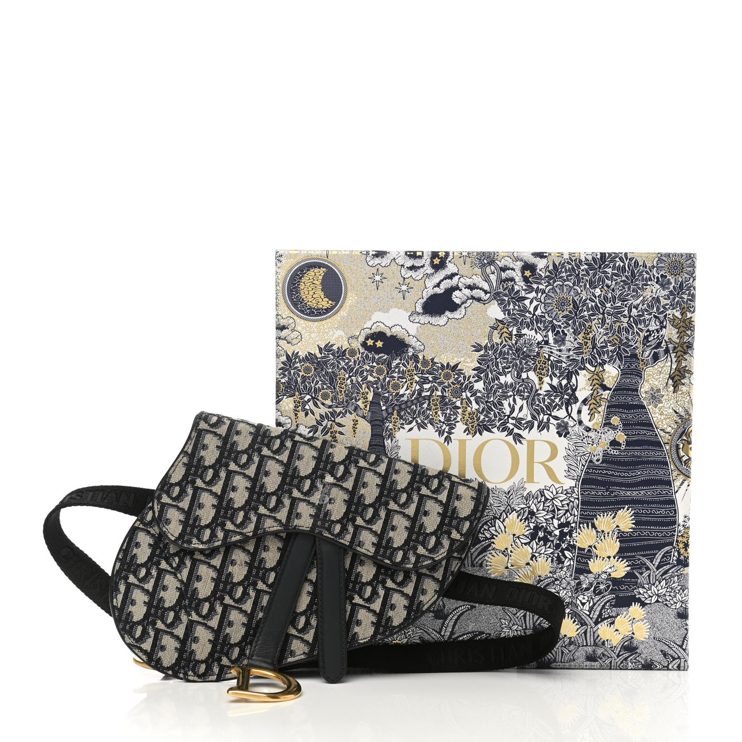 Oblique Saddle Belt Bag Blue