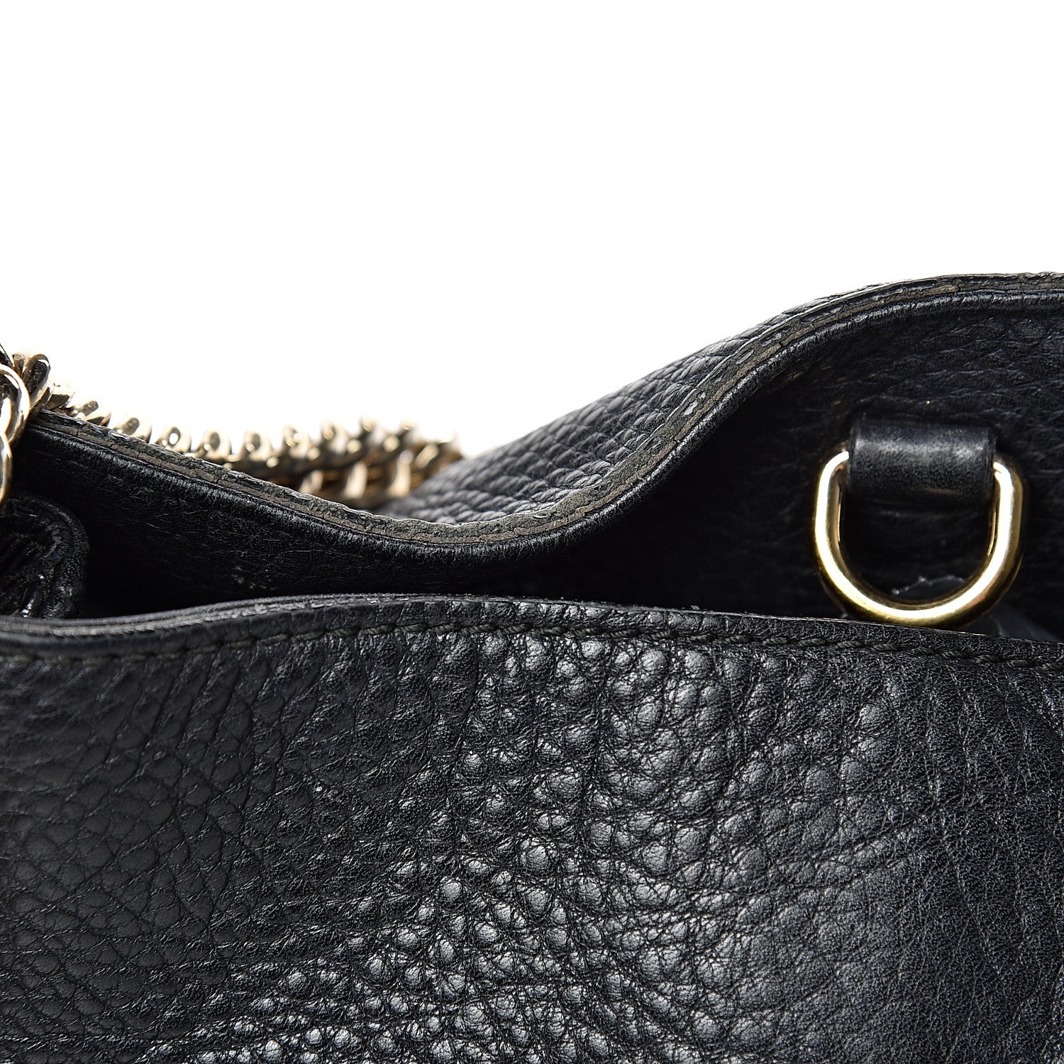Gucci Pebbled Calfskin Medium Soho Chain Shoulder Bag Black 21 of 29