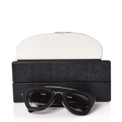 Prada Saffiano Cinema Sunglasses SPR 14S Black 9 of 9