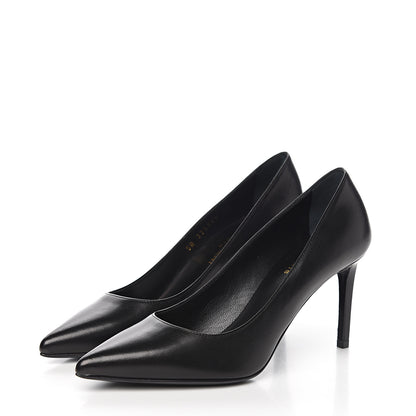 Saint Laurent Calfskin Classic Paris 80 Skinny Pumps 35 Black 3 of 9