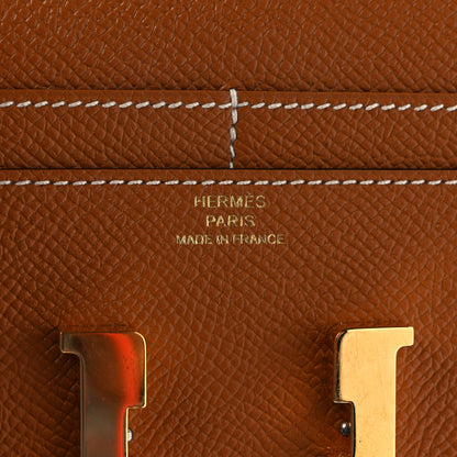 Hermes Epsom Constance Compact Passant Wallet Gold 6 of 7