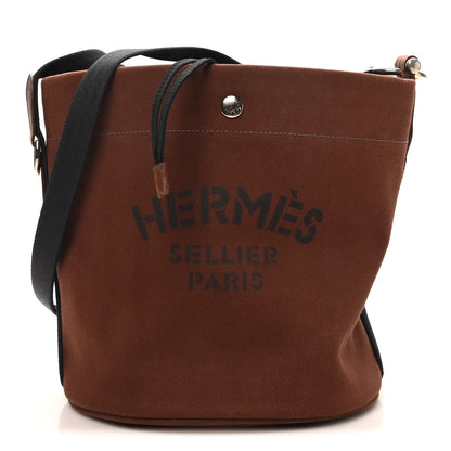 Hermes Natural Barenia Toile Sac De Pansage Grooming Bag 1 of 10